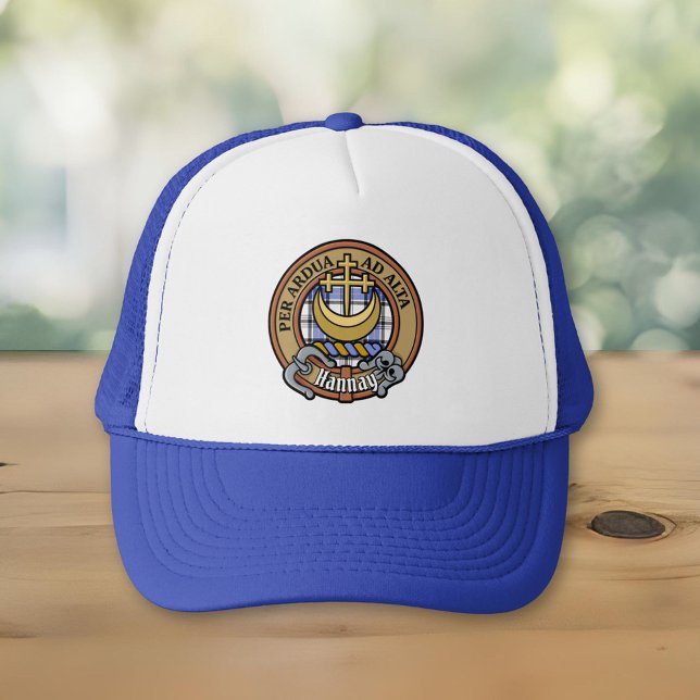 Clan Hannay Crest over Tartan Trucker Hat (Creator Uploaded)