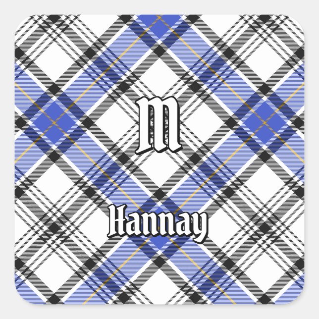 Clan Hannay Tartan Square Sticker (Front)