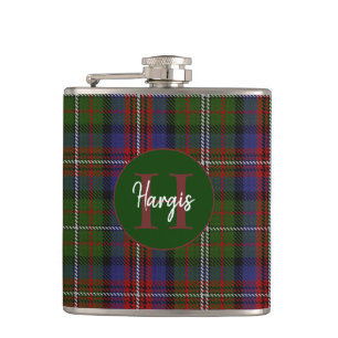 Clan Hargis Monogrammed   Hip Flask