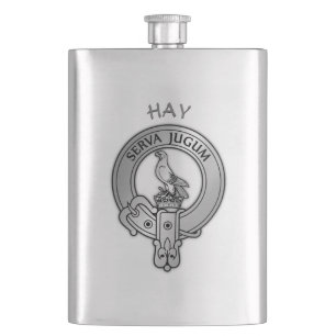 Clan Hay Crest Hip Flask