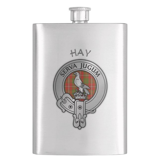 Clan Hay Crest  Hip Flask (Front)