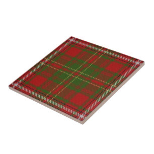 Clan Hay Scottish Expressions Red Tartan Ceramic Tile