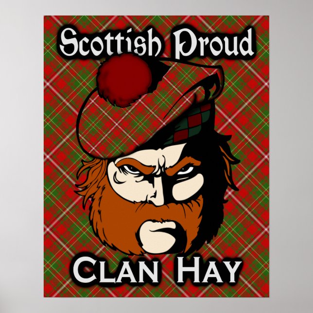 Clan Hay Scottish Tartan Poster (Front)