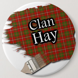 Clan Hay Tartan Paint Brush 6 Cm Round Badge