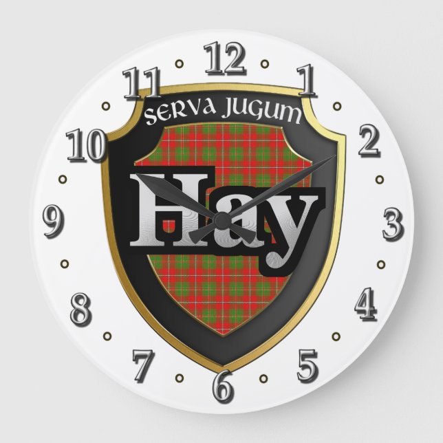 Clan Hay Tartan Scottish Dream Clock (Front)