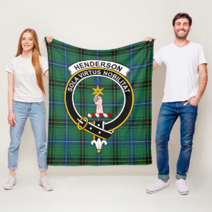 Clan Henderson Ancient Tartan Plaid Fleece Blanket