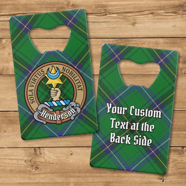 Clan Henderson Crest over Tartan (Creator Uploaded)