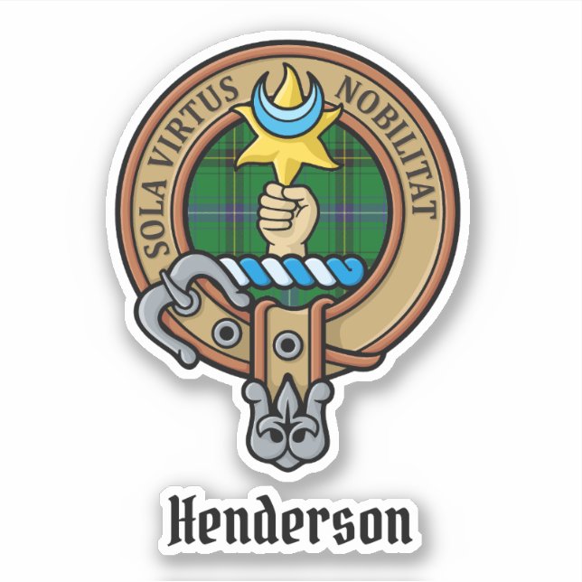 Clan Henderson Crest over Tartan (Front)