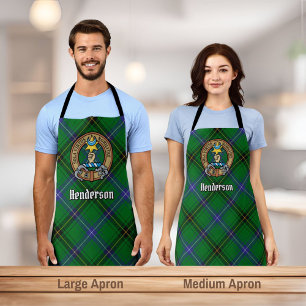 Clan Henderson Crest over Tartan Apron