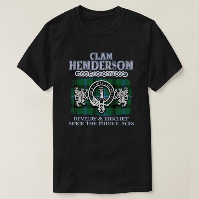 Clan Henderson crest Scottish clans Scottish surna T-Shirt (Design Front)