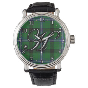 Clan Henderson Letter H Monogram Tartan Watch