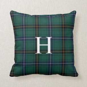 Clan Henderson Monogram Tartan Plaid Pillow