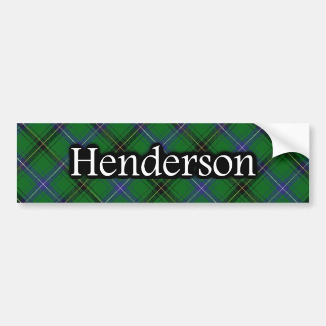 Clan Henderson Scottish Tartan Bumper Sticker (Front)