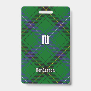 Clan Henderson Tartan ID Badge