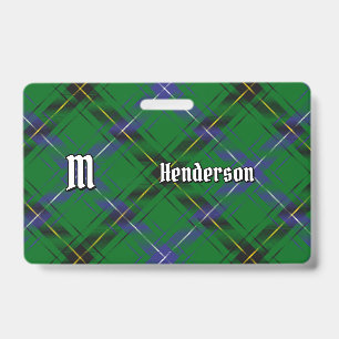 Clan Henderson Tartan ID Badge