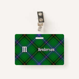 Clan Henderson Tartan ID Badge