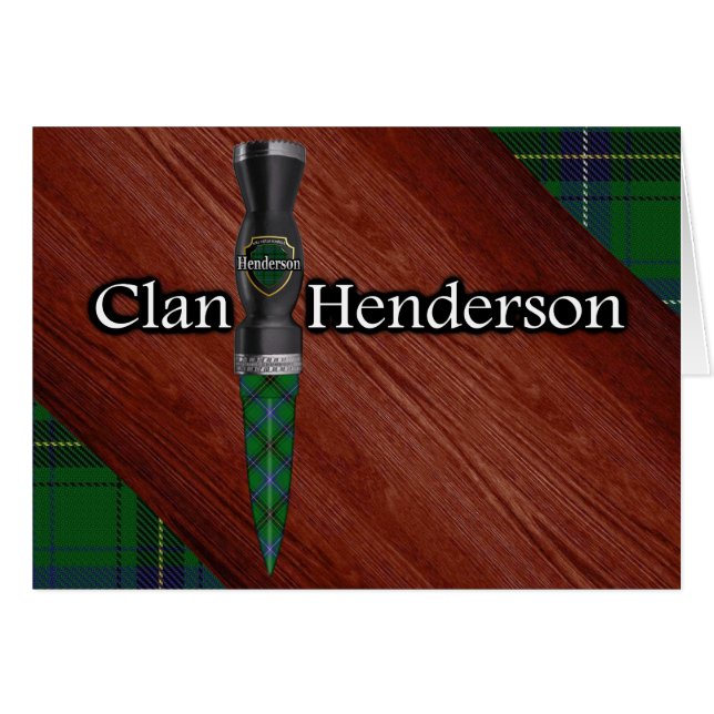 Clan Henderson Tartan Sgian Dubh Blade (Front Horizontal)