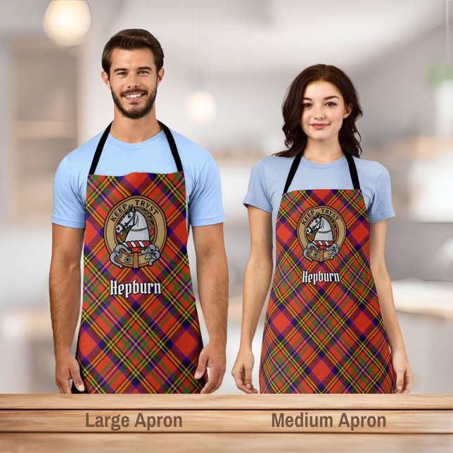 Clan Hepburn Crest over Tartan Apron (Creator Uploaded)