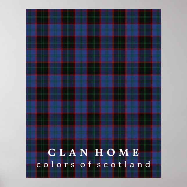 Clan Home Colours of Scotland Tartan Poster (Front)