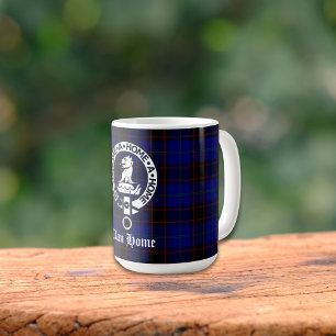 Clan Home Crest Badge and Tartan  Coffee Mug