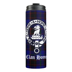 Clan Home Crest Badge and Tartan Thermal Tumbler