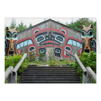 Clan house and totem poles, Ketchikan, Alaska