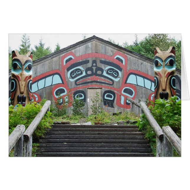 Clan house and totem poles, Ketchikan, Alaska (Front Horizontal)