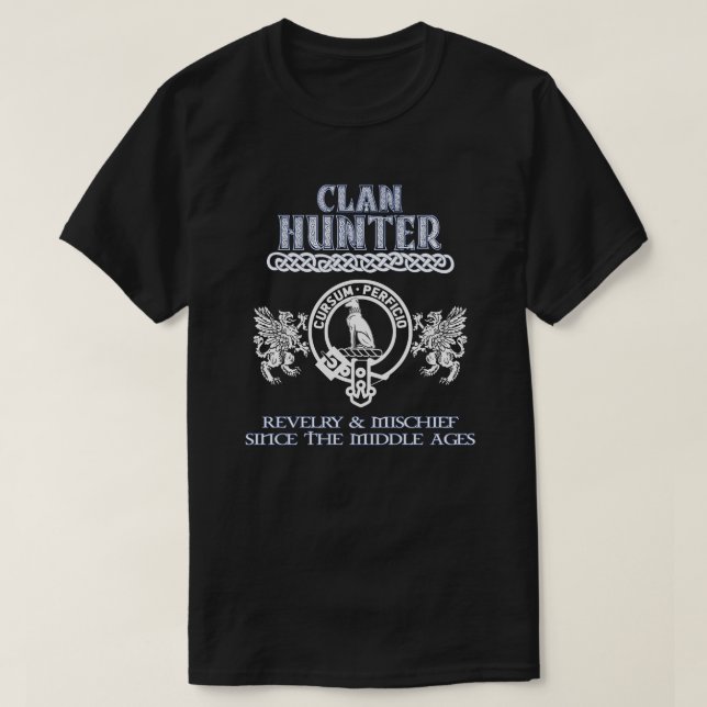 Clan Hunter crest Scottish clans Scottish surname T-Shirt (Design Front)