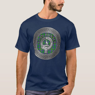 Clan Hunter Crest & Tartan Knot T-Shirt