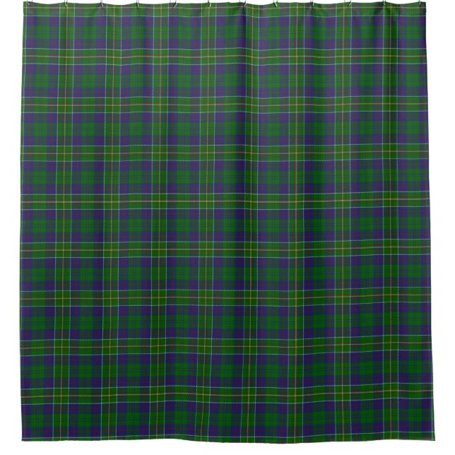 Clan Hunter Scottish Tartan Shower Curtain (Front)