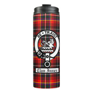 Clan Innes Crest Badge and Tartan Thermal Tumbler