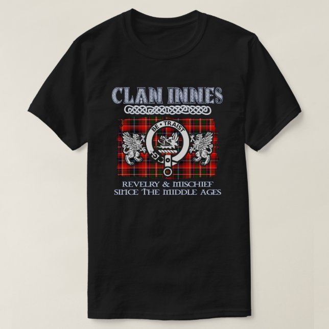 Clan Innes crest Scottish clans Scottish surname T-Shirt (Design Front)