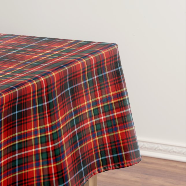 Clan Innes Tartan Colourful Scottish Plaid Tablecloth (In Situ)