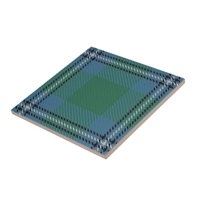 Clan Irvine Irwin Scottish Expressions Tartan Ceramic Tile (Side)