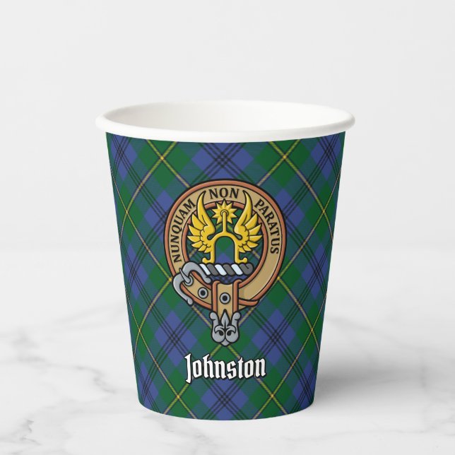 Clan Johnston Crest Paper Cups (Front)
