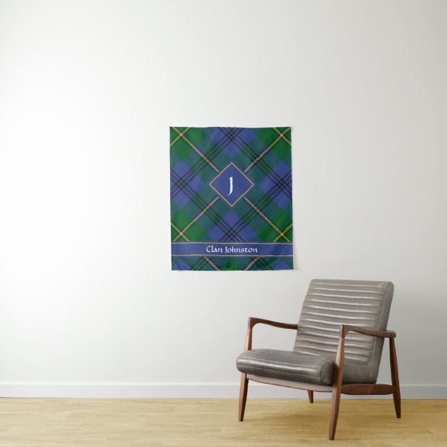 Clan Johnston Tartan Alternative Tapestry (In Situ)