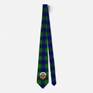 Clan Johnston Tartan And Sporran Tie