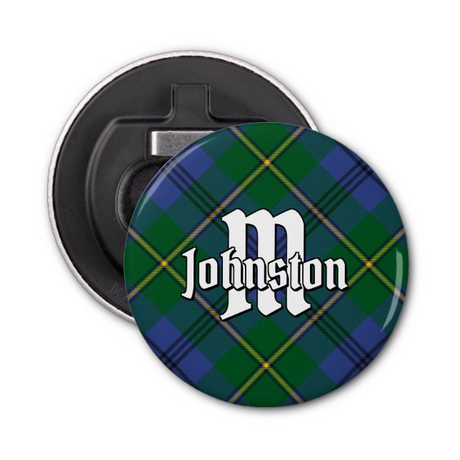 Clan Johnston Tartan Bottle Opener (Front)