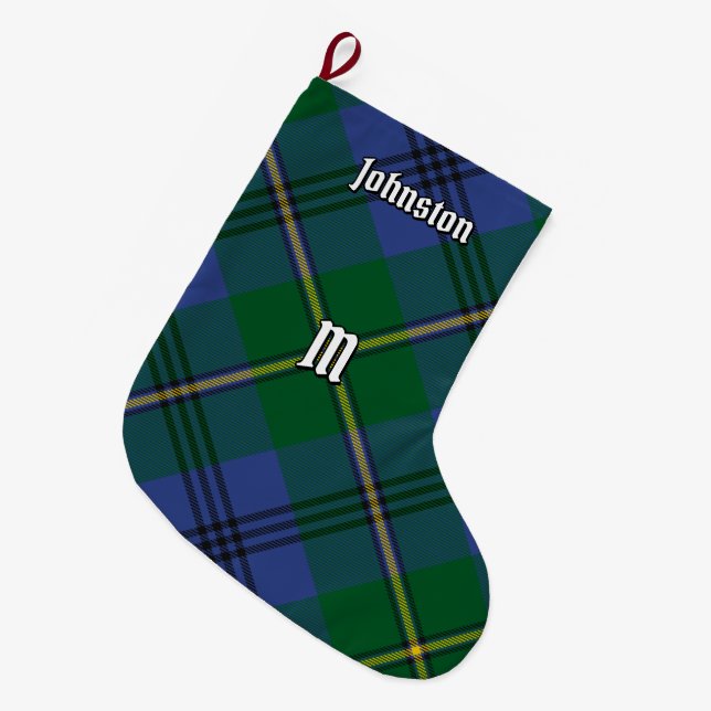 Clan Johnston Tartan Christmas Stocking (Front (Hanging))