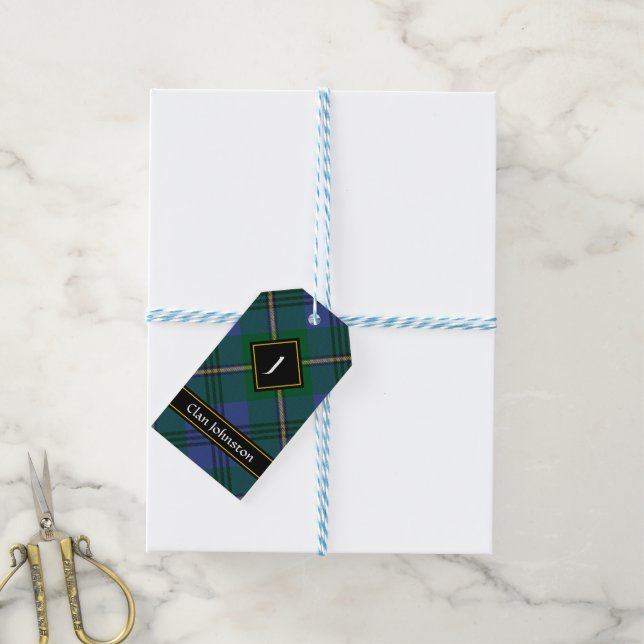 Clan Johnston Tartan Gift Tags (With Twine)