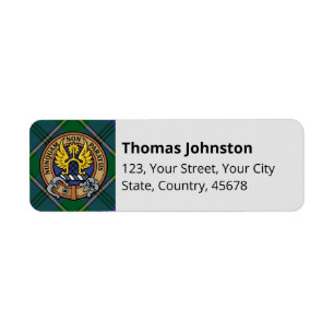 Clan Johnston Tartan Label Return Address Label