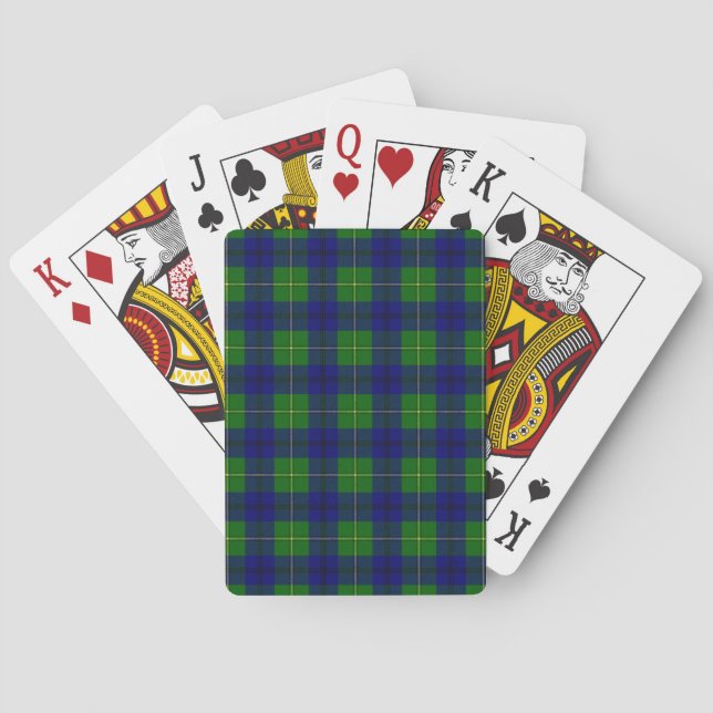 Clan Johnston Tartan Playing Cards (Back)