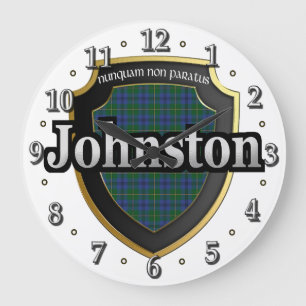 Clan Johnston Tartan Scottish Dream Clock