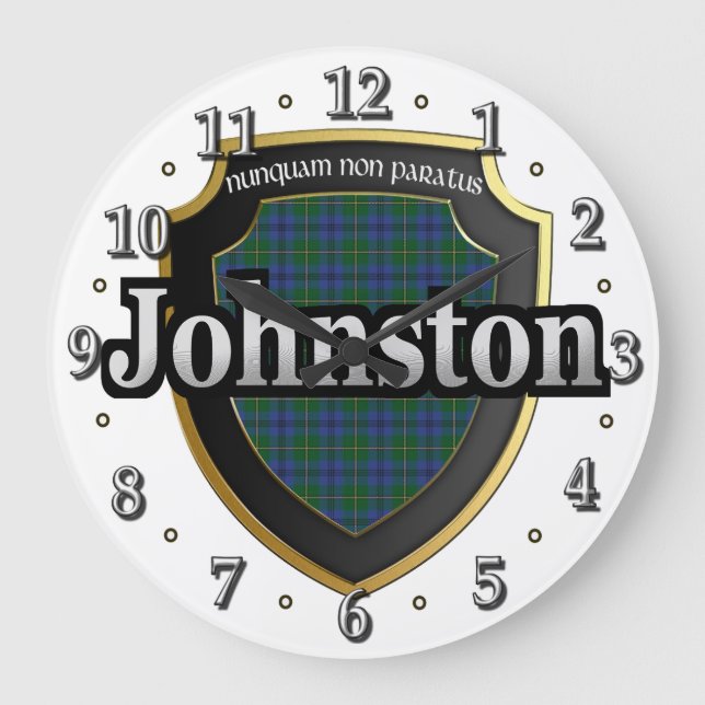 Clan Johnston Tartan Scottish Dream Clock (Front)