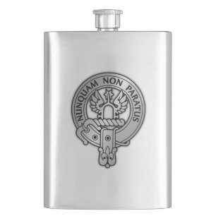 Clan Johnstone Crest Hip Flask
