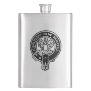 Clan Johnstone Crest Hip Flask