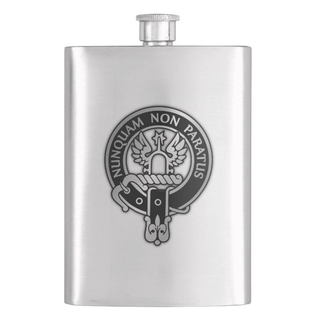 Clan Johnstone Crest Hip Flask (Front)