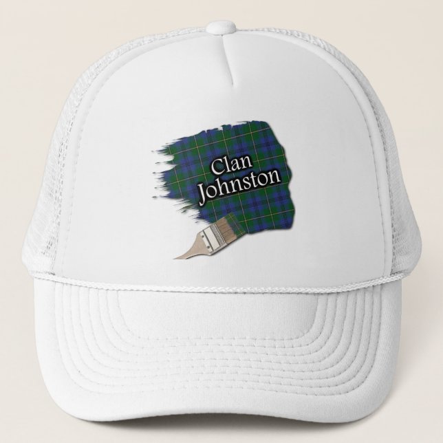Clan Johnstone Johnston Tartan Paint Brush Cap (Front)