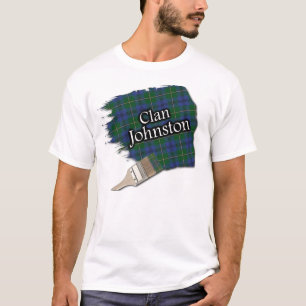 Clan Johnstone Johnston Tartan Paint Brush T-Shirt
