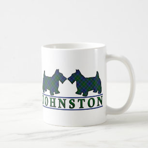 Clan Johnstone Johnston Tartan Scottie Dogs Coffee Mug